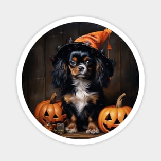 English Toy Spaniel Halloween Magnet